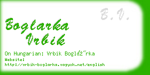 boglarka vrbik business card
